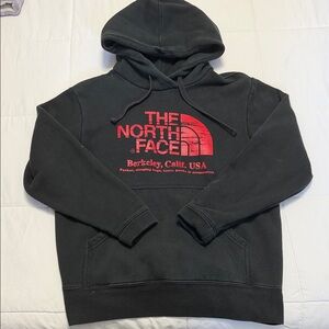The North Face Men's Black and Red Hoodie